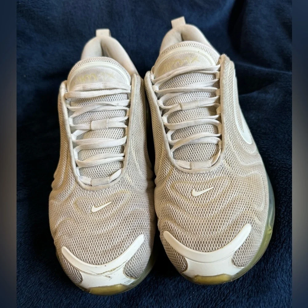 Nike Air Max 720 Woman Size 10 Man Size 8.5 Running Shoes Pure Platinum White - Picture 6 of 12